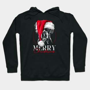 Santa Boxer Dog Merry Christmas dog Hoodie